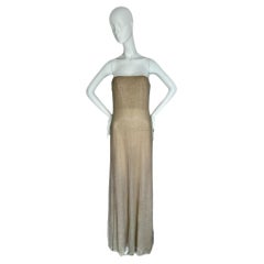 GUCCI by TOM FORD 2000 Boned Corset Vintage Silk Lace Evening Gown Maxi Dress