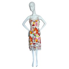 DIOR by JOHN GALLIANO 2006 Vintage Silk Floral Slip Dress