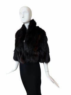 *USA ONLY* FAYCAL AMOR PLEIN SUD Vintage Fur Bolero Shrug Jacket