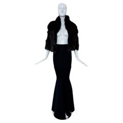 *USA ONLY* FAYCAL AMOR PLEIN SUD Vintage Fur Bolero Shrug Jacket