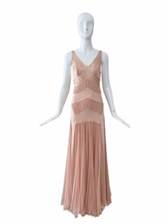 DIOR by JOHN GALLIANO 2003 Vintage Ballet Slipper Pink Silk Gown Maxi Dress