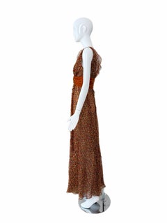 OSCAR DE LA RENTA 2006 Vintage Silk Chiffon Gown Maxi Dress