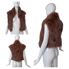 *USA ONLY* FAYCAL AMOR PLEIN SUD Vintage Authentic Real (fox) Fur Vest