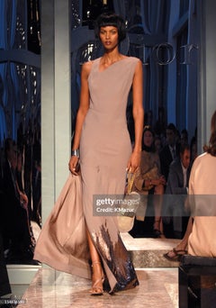 DIOR by JOHN GALLIANO 2007 Vintage Runway Black Evening Gown Maxi Dress