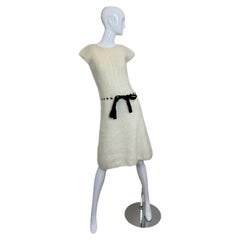 PHILOSOPHY DI ALBERTA FERRETTI Robe-pull vintage en laine duveteuse ivoire