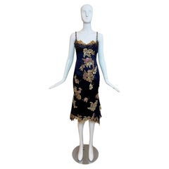 Julian Joyce by Mandalay Vintage Y2K Dark Purple Lace Embellished Cocktail Dress
