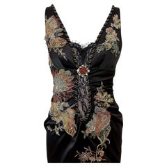Julian Joyce by Mandalay Vintage Y2K Black Lace Embellished Cocktail Dress
