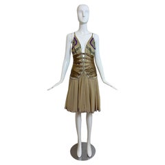 Mandalay Y2K Vintage – Kultiges, gerafftes Cocktailkleid mit Verzierungen