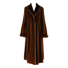 Maximilian Full length chestnut mink fur coat 1990s