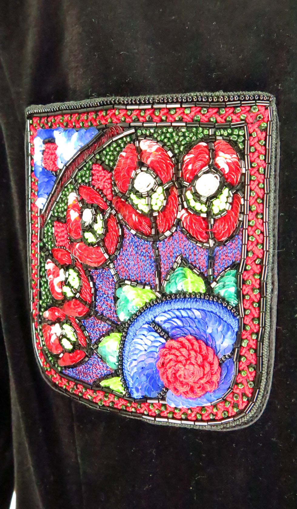 1990 Escada Couture jewel embroidered velvet evening jacket 2