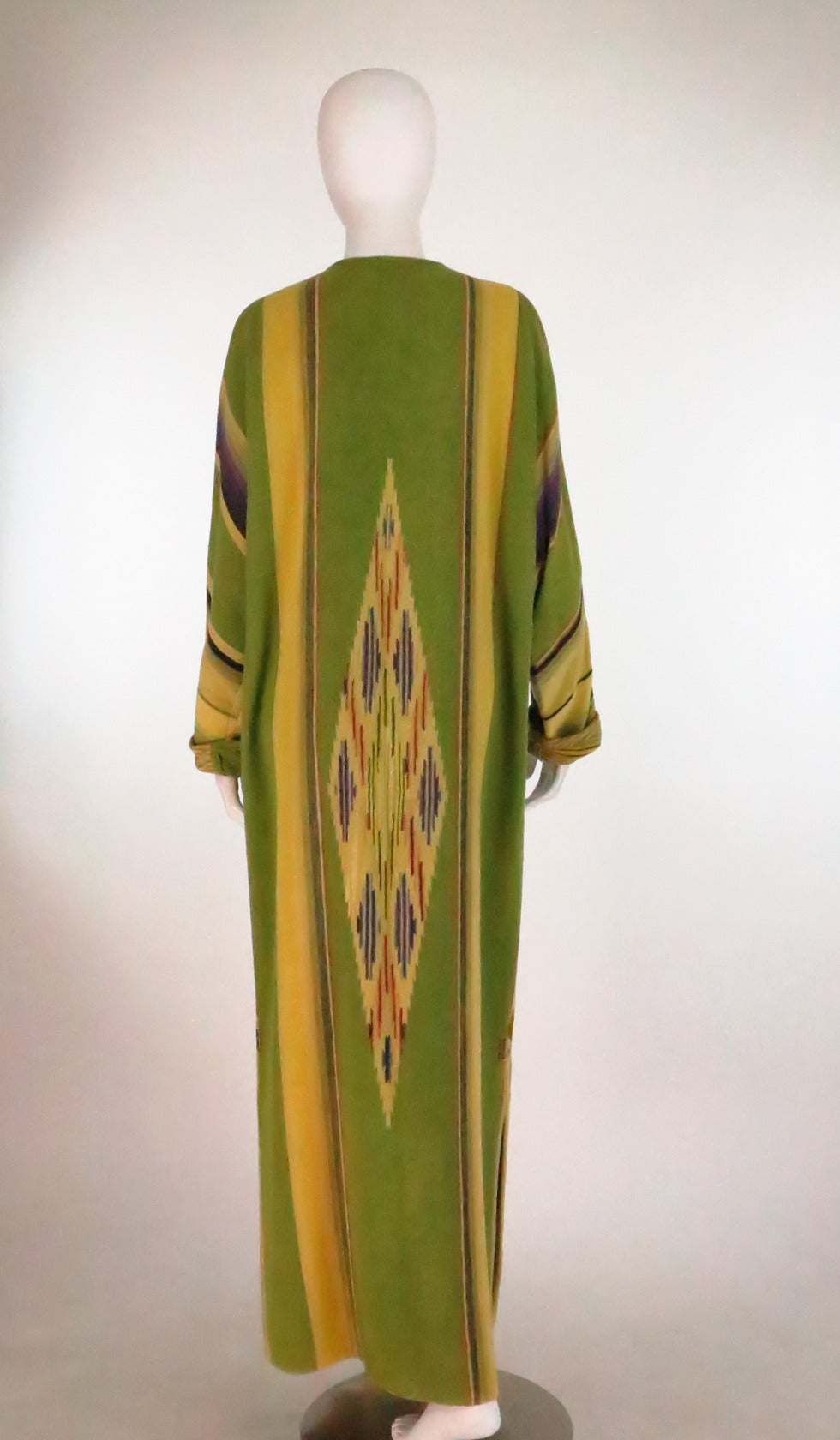 1990s Karen Wilkinson Santa Fe serape maxi coat In New Condition In West Palm Beach, FL