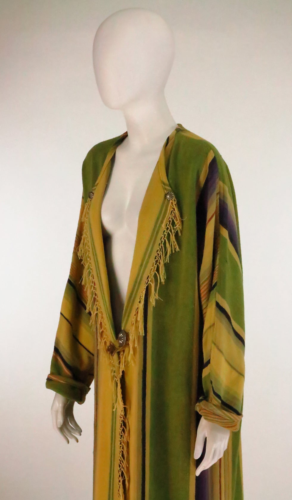 1990s Karen Wilkinson Santa Fe serape maxi coat 2