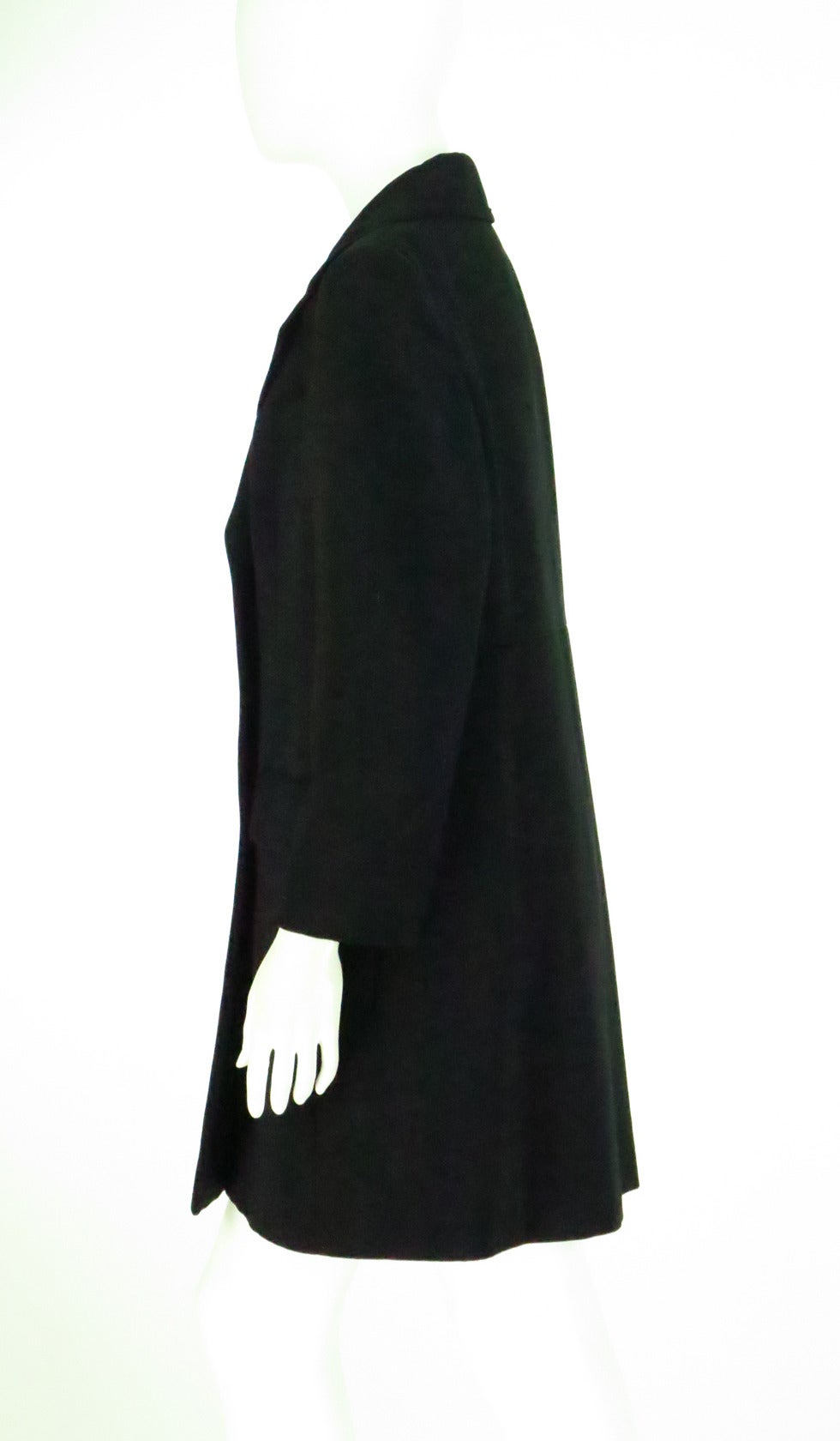 Valentino Black wool double breasted evening coat 14 2