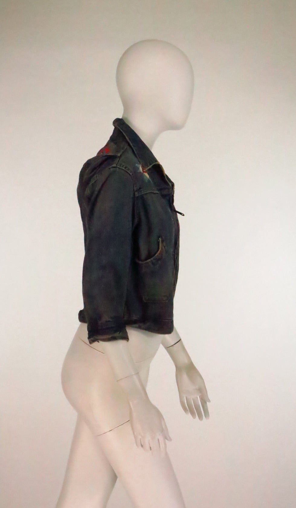 ralph lauren distressed denim jacket