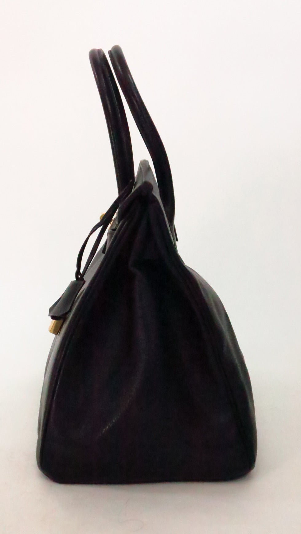 Women's 1998 Hermes black togo 35 Cm Birkin handbag with gold hardware
