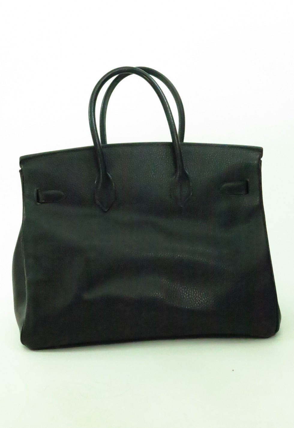 1998 Hermes black togo 35 Cm Birkin handbag with gold hardware 1