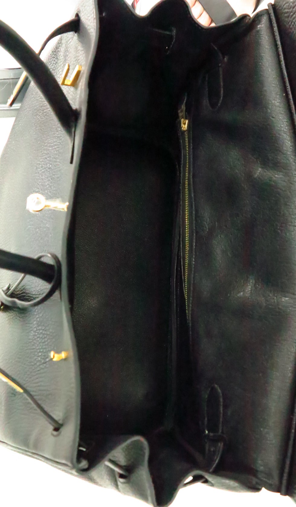 1998 Hermes black togo 35 Cm Birkin handbag with gold hardware 4