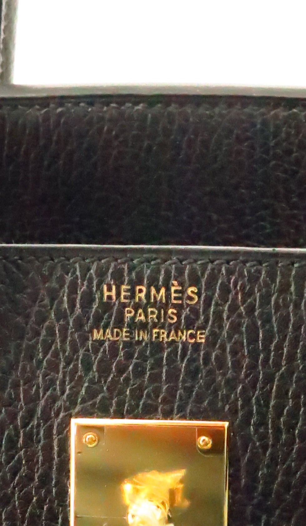 1998 Hermes black togo 35 Cm Birkin handbag with gold hardware 6
