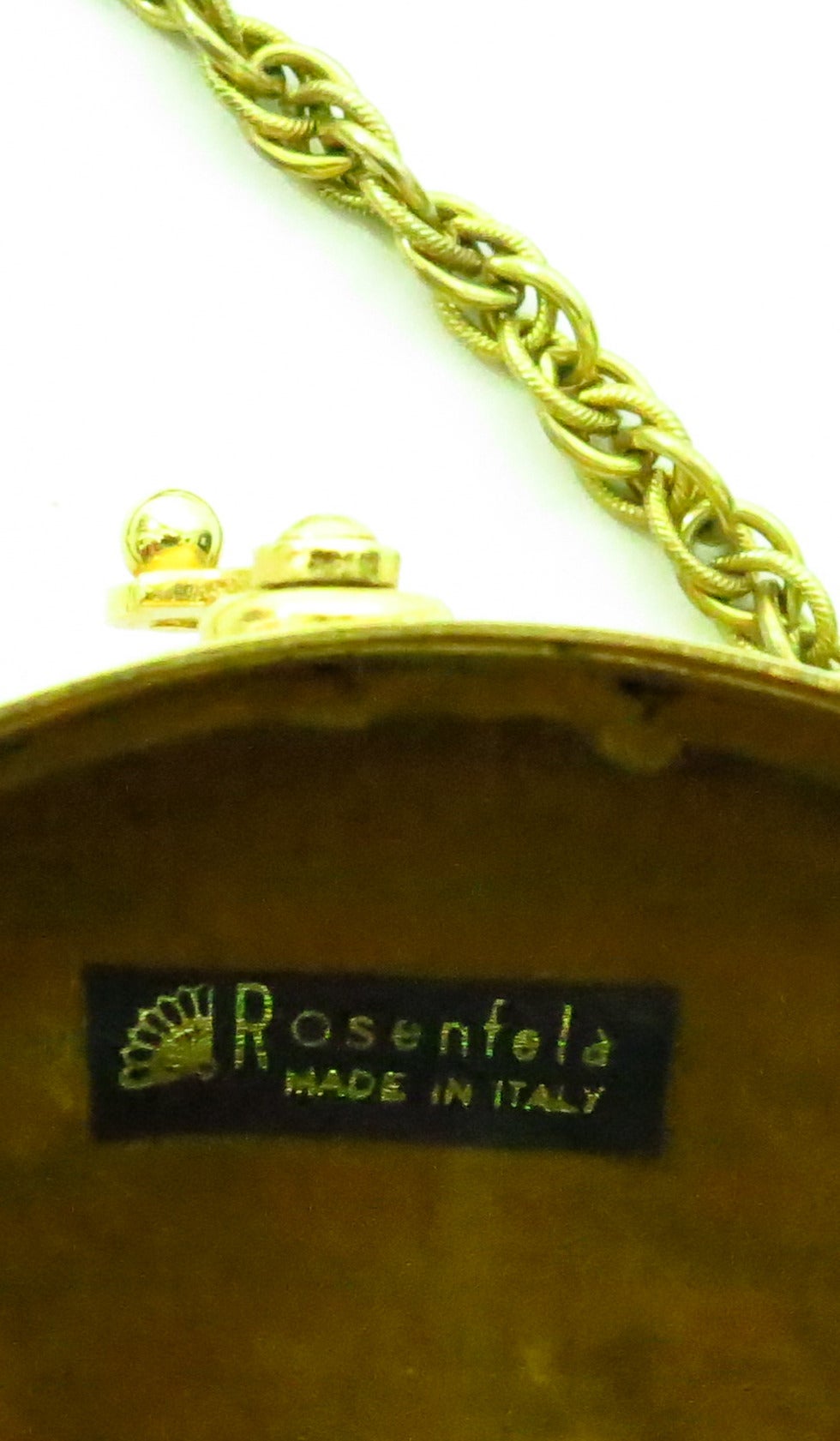 Rare 1960s Rosenfeld Caesar gold coin shoulder handbag Minaudiere 3