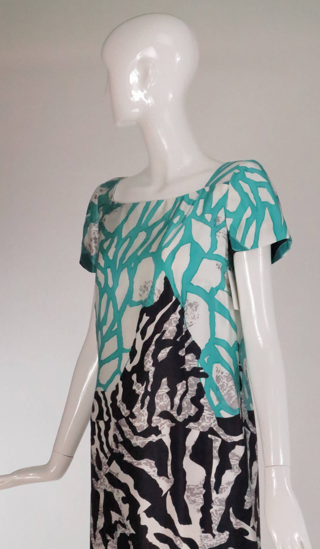 Paola Quadretti Firenze silk print afternoon dress 4