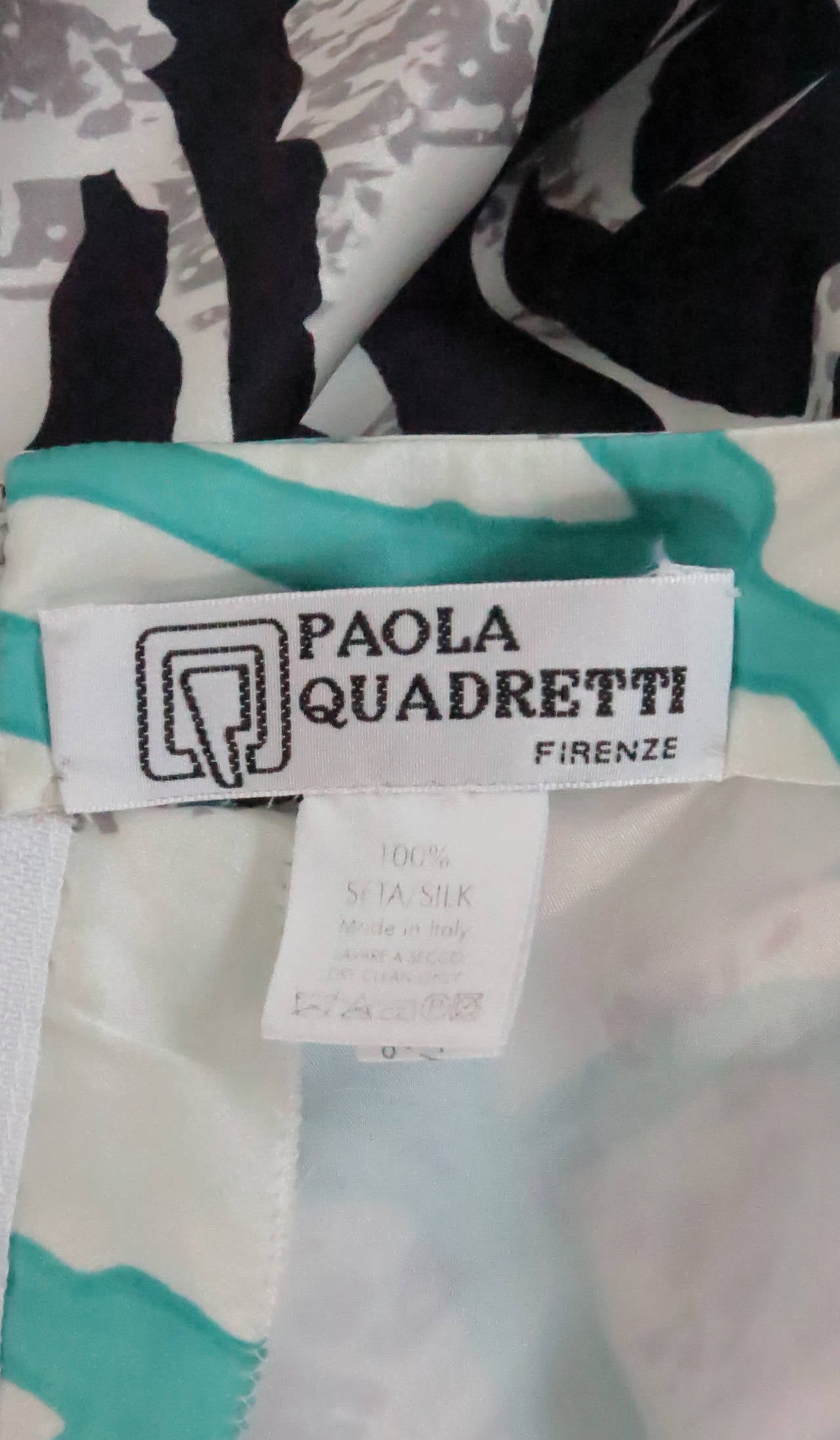 Paola Quadretti Firenze silk print afternoon dress 6