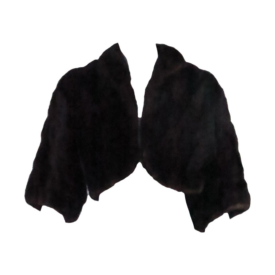 Dark mink fur cropped jacket 1950s