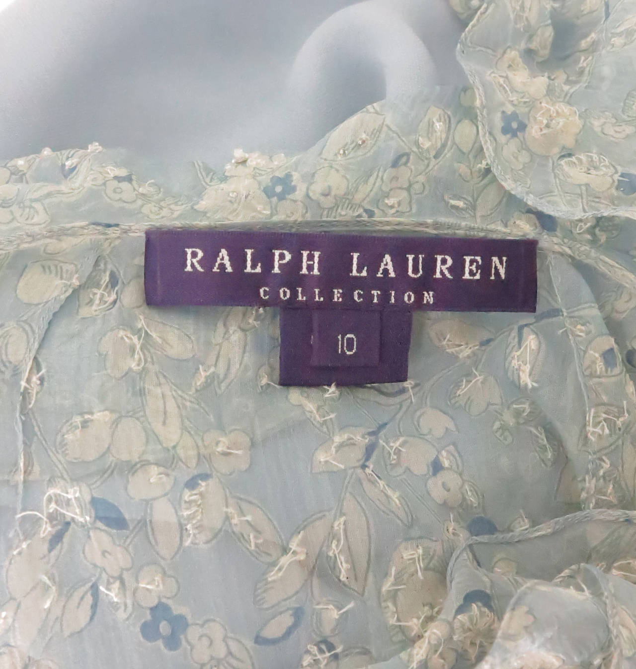 Ralph Lauren 1930s inspired bias cut beaded silk chiffon dress In Good Condition In West Palm Beach, FL
