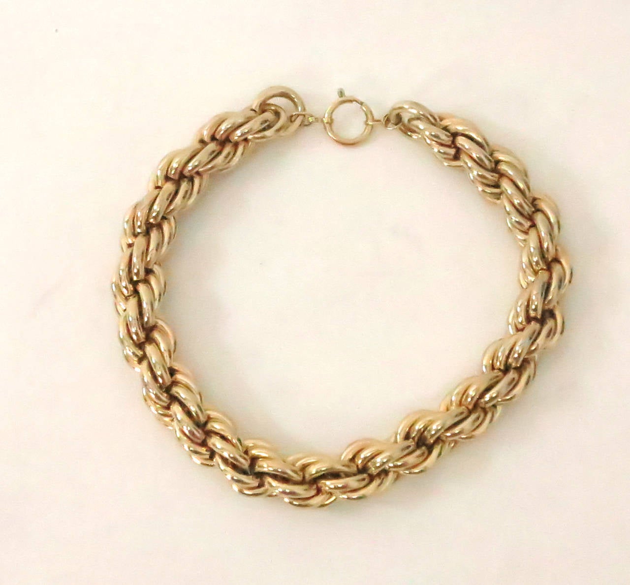 Massive gold link necklace Napier 1980s In Excellent Condition In West Palm Beach, FL