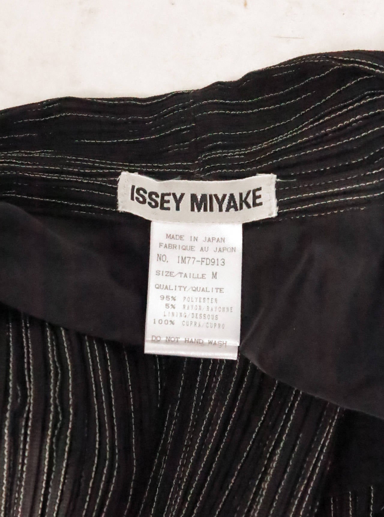 Issey Miyake metallic pleat stripe tuxedo style skirt set 6