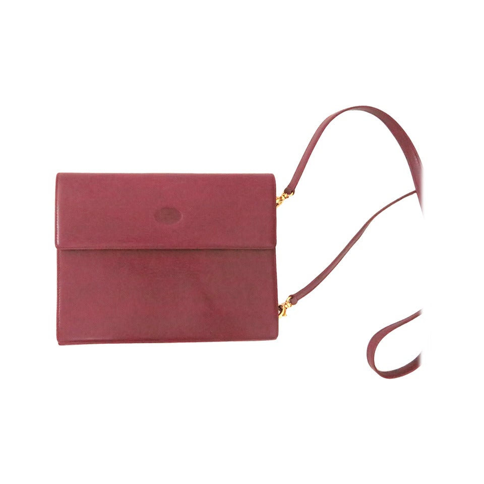 Cartier leather cross body travel wallet clutch 1980s