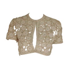Rare Malcolm Starr corded cropped lace jacket 1960s