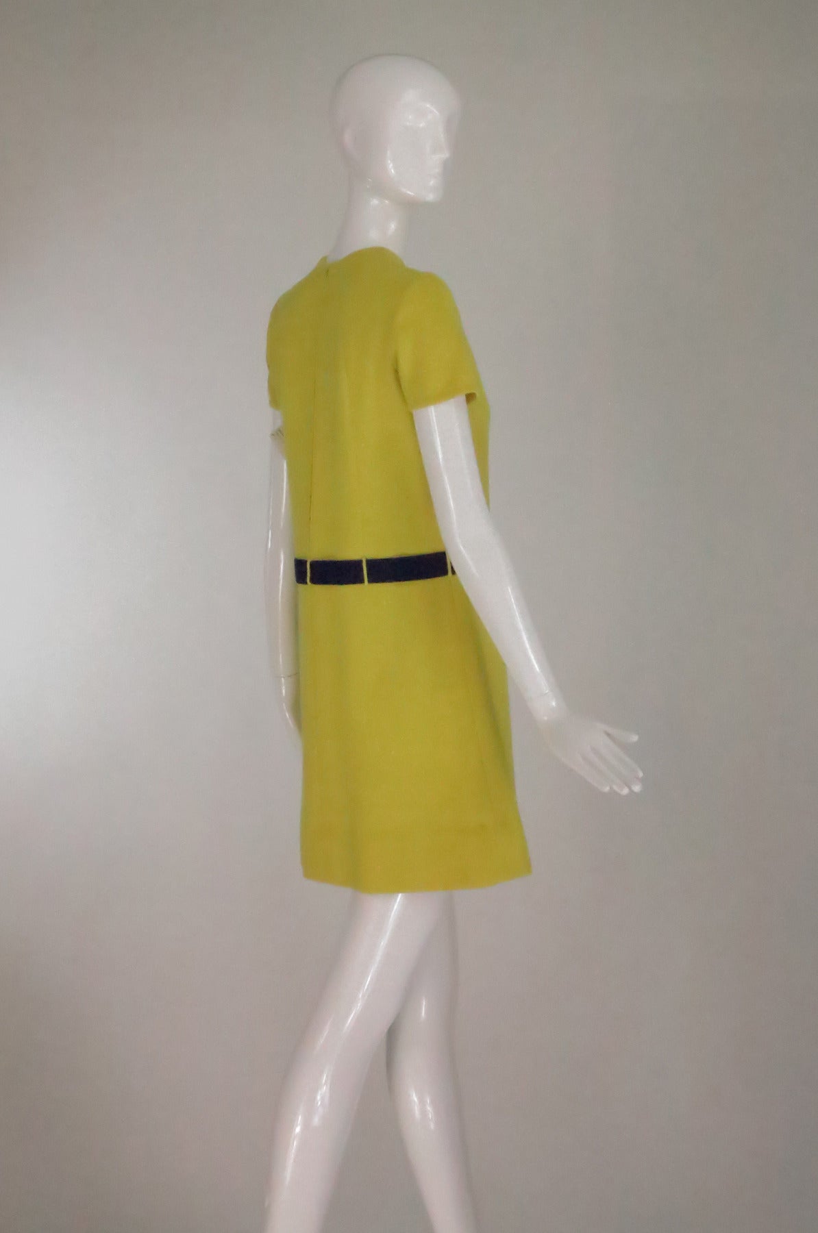 Women's Early 1970s Bill Blass colour block mod knit dress