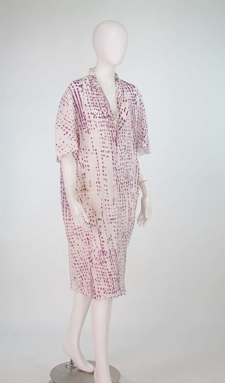 Yves St Laurent silk gauze sack dress In Excellent Condition In West Palm Beach, FL
