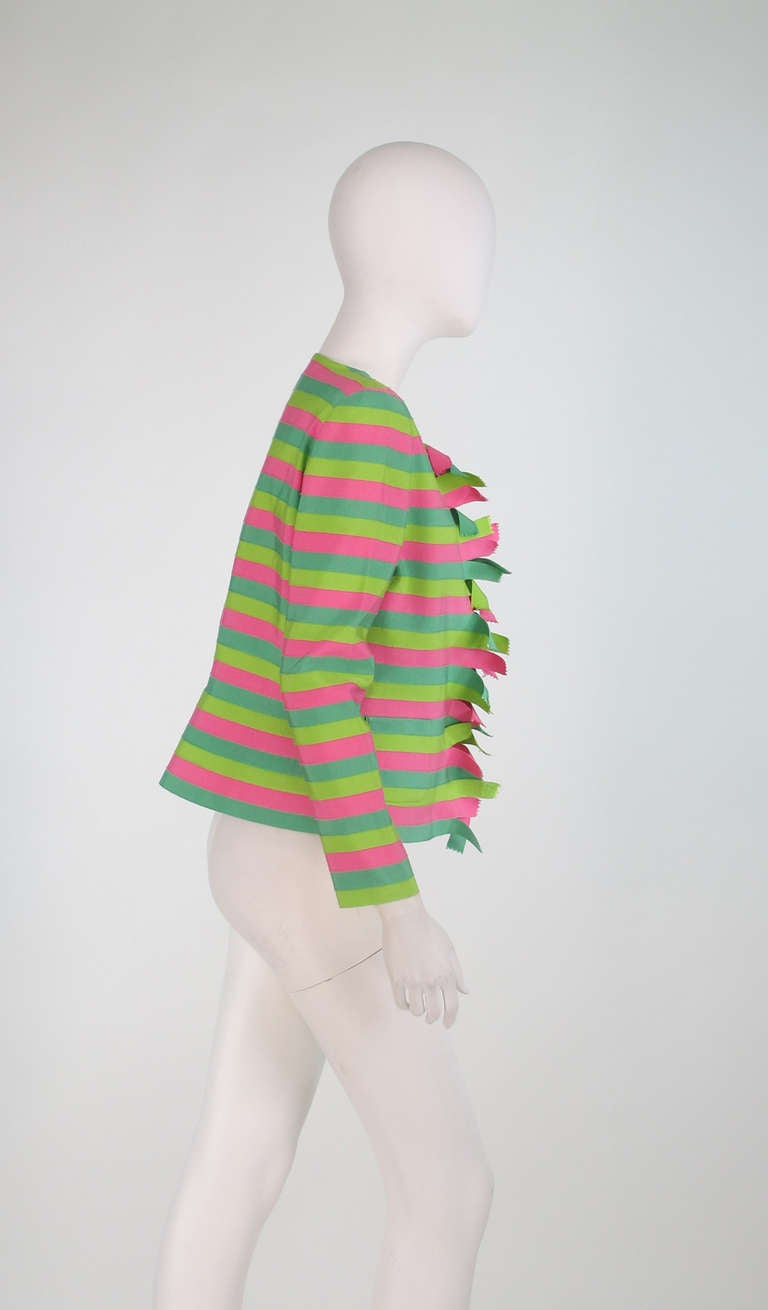 1970s Oscar de la Renta ribbon work jacket 4