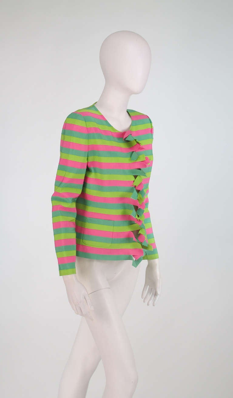 1970s Oscar de la Renta ribbon work jacket 3