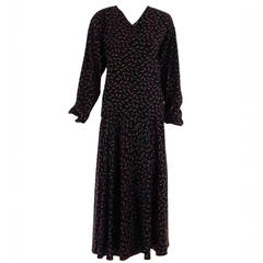 1980s Krizia 2pc match stick print silk set 4