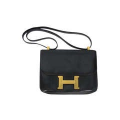 Hermes Constance bag in  black box calf