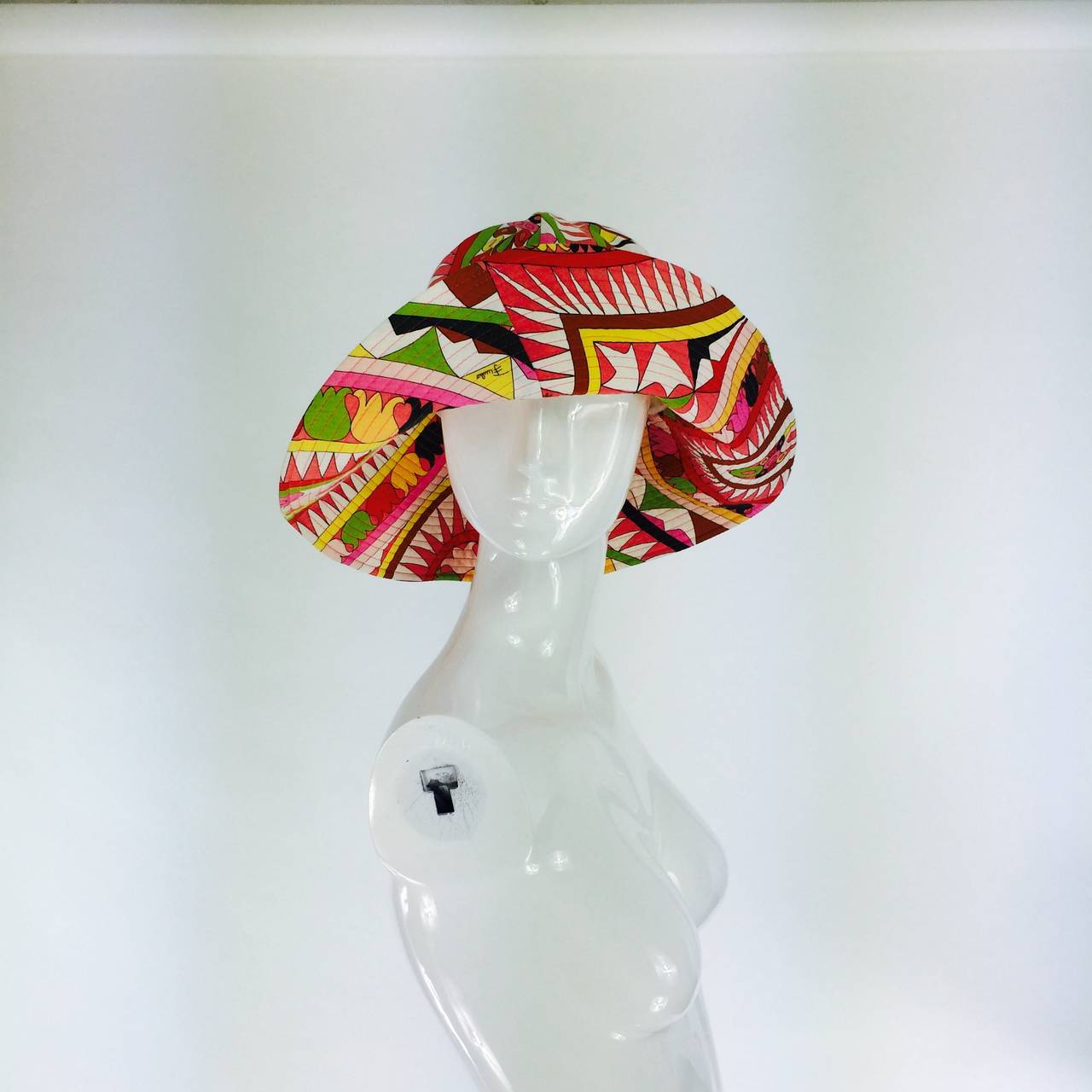 Women's Pucci cotton printed wide brim sun hat