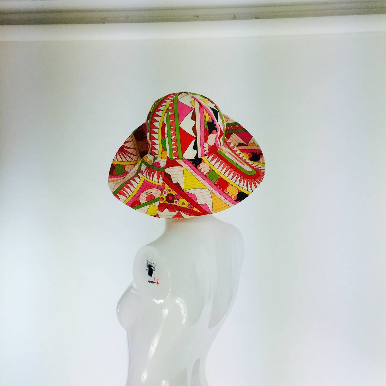 Pucci cotton printed wide brim sun hat 3