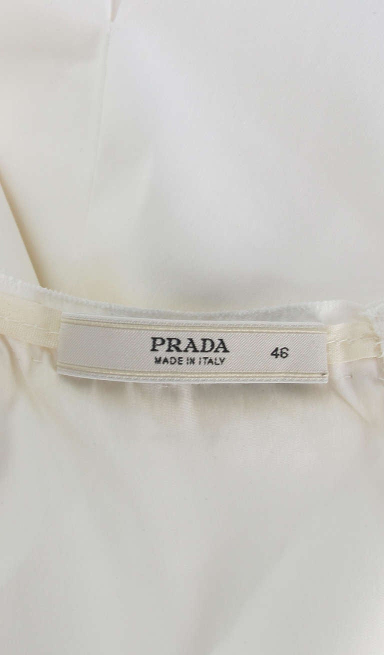 Prada white applique & beaded dress 6