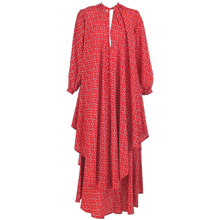 1970s Julio New York silk floral tunic & skirt