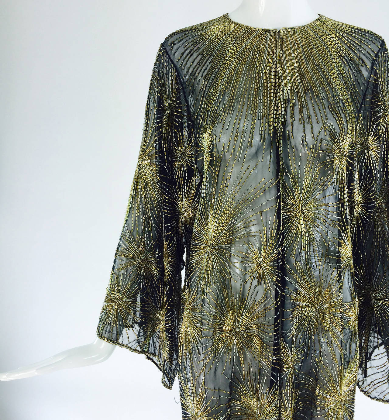 Fall 1980 Halston beaded fireworks kimono style jacket