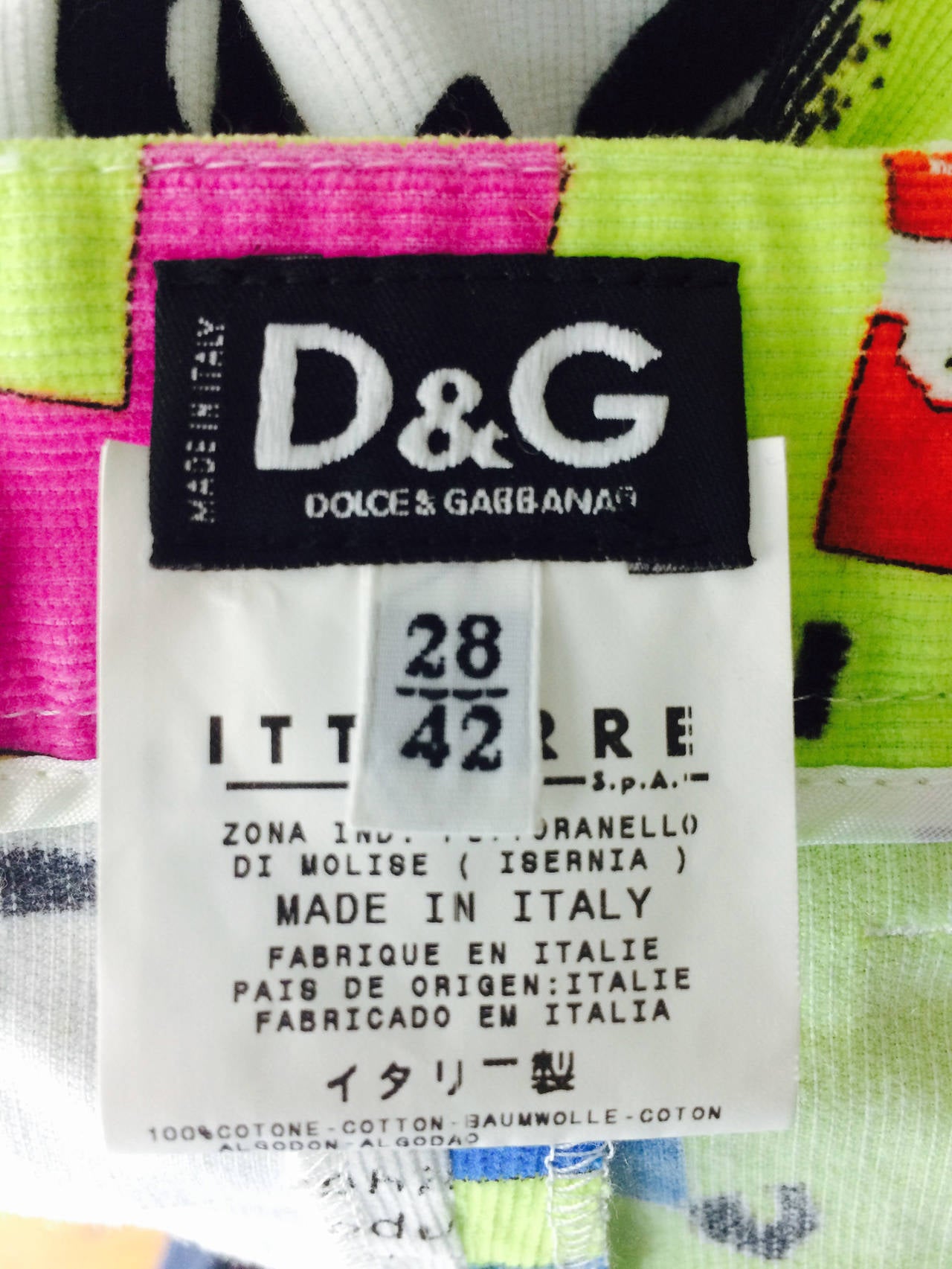 1990s Dolce & Gabbana grafitti trousers 28/42 5