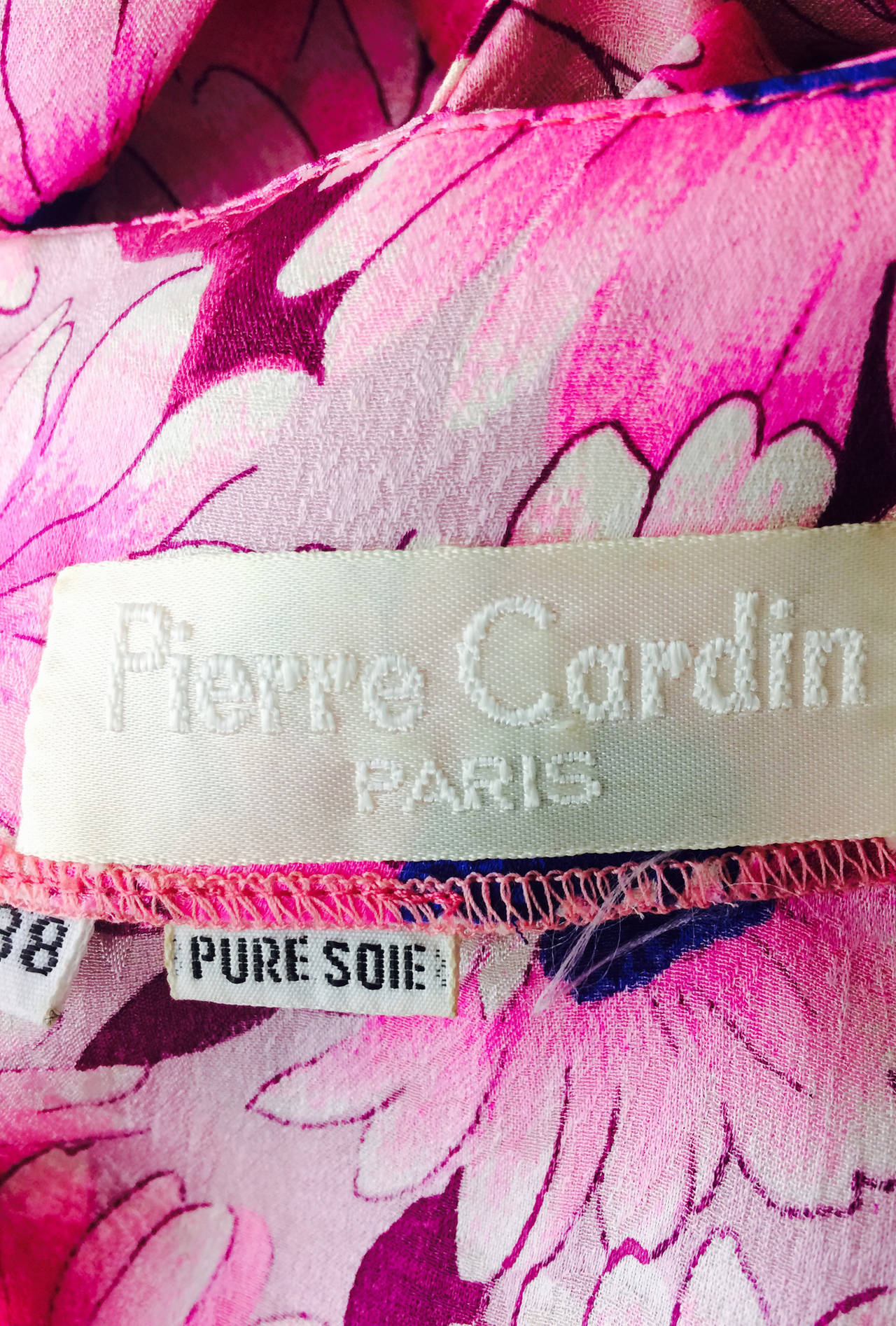 Vintage Pierre Cardin silk daisy print mini tunic 4
