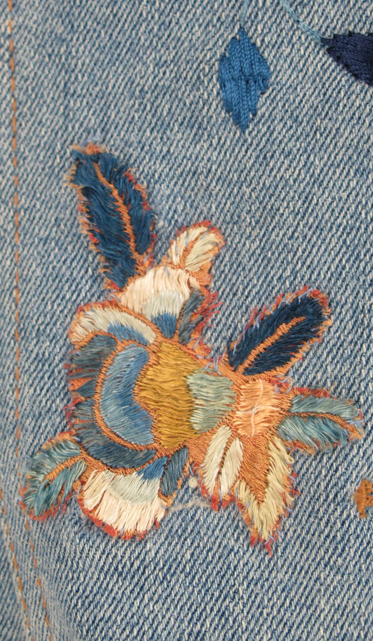 1990s Dior embroidered denim jacket 3