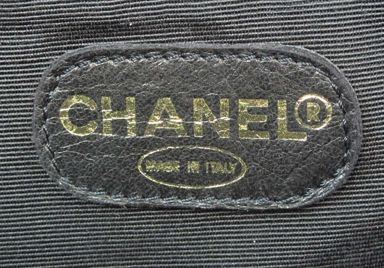 Chanel black lacquered wicker shoulder bag 2