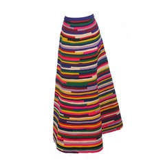 1950s artist made pieced felt maxi skirt