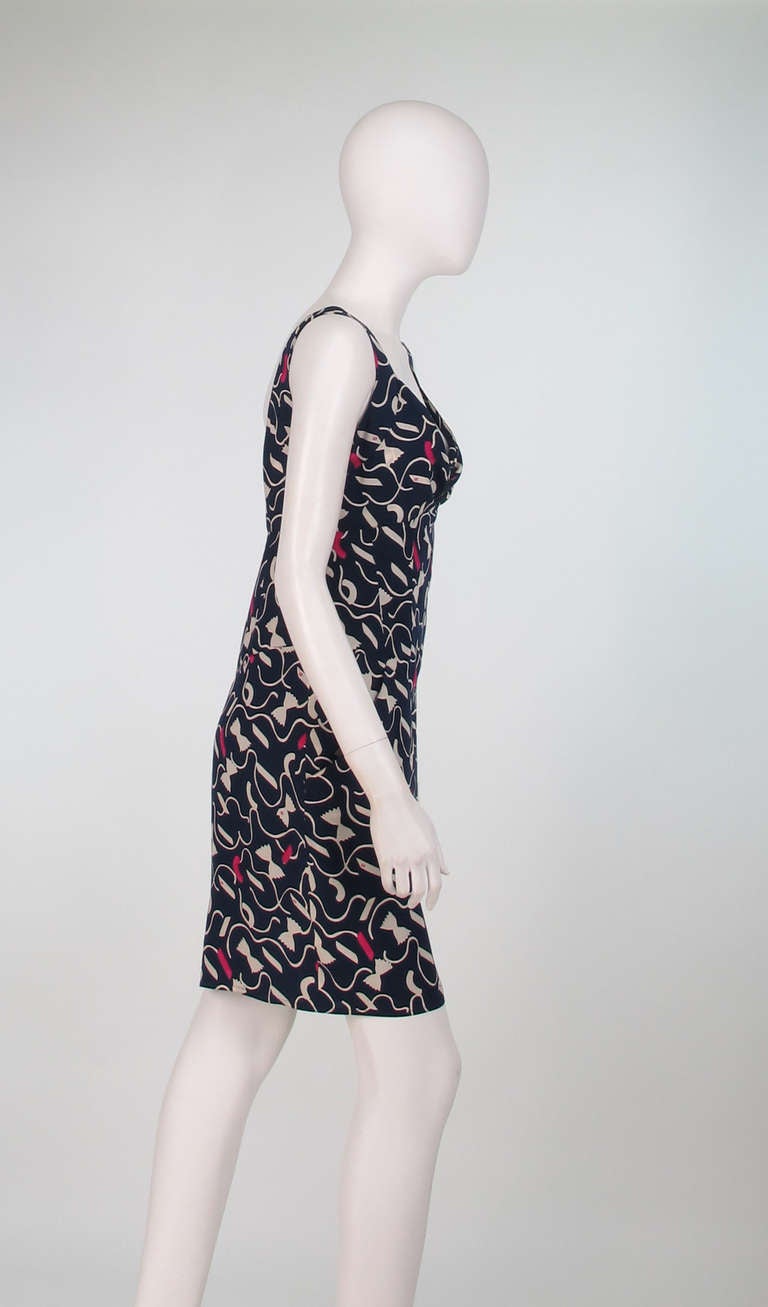 Women's 1990s Fendi pasta print dress