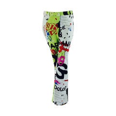 1990s Dolce & Gabbana grafitti trousers 28/42