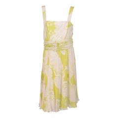 Vintage Louis Feraud silk chiffon butterfly print dress and sheer coat 1990s 11